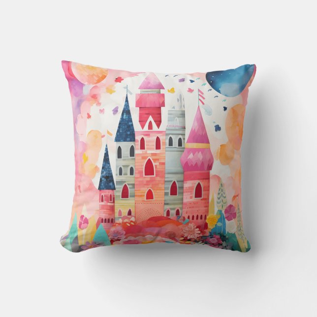 Coussin Château Fairy Tale personnalisé (Recto)