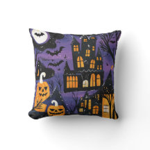 Château Hanté Citrouille Halloween Épouvantable