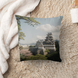 Coussin Château Himeji Forteresse Majestic Histoire japona