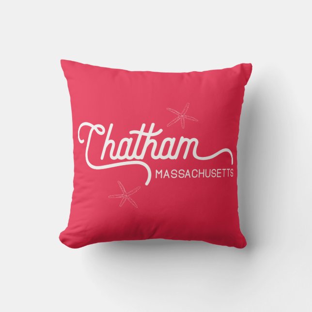 Coussin Chatham Massachusetts Nautique (Recto)