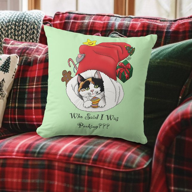 Coussin Chaton de Noël (Créateur téléchargé)