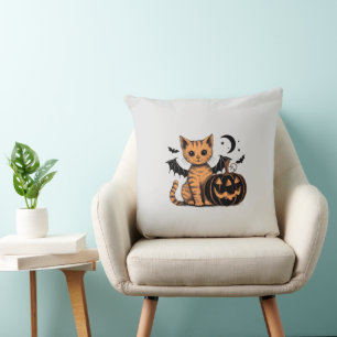 Coussin Chaton d'Halloween