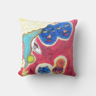 Coussin chats bleus