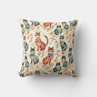 Coussin Chats dans un Motif d'aquarelle chinois