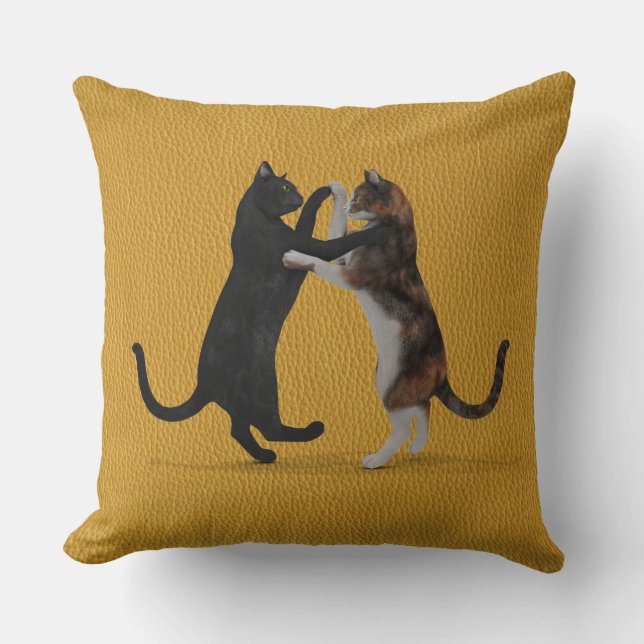 Coussin Chats de danse doux (Recto)