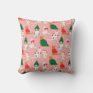 Coussin Chats de Noël en Motif d'attraction