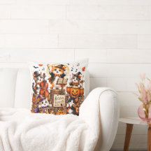 Chats et chauves-souris ridicules d'Halloween