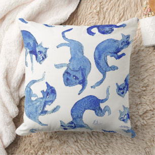 Coussin Chats Flottants Ming 20" - Design A