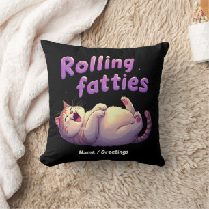 Coussin Chats Mèmes Roulants Gros Minous Drôles & Mignons