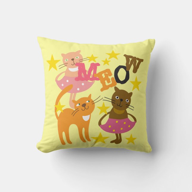 Coussin Chats Meow Pilllow (Recto)