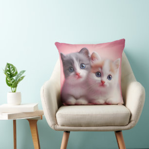 Coussin Chats mignons Enfants - Doux Plush Animal Décorati