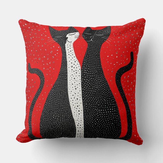 Coussin Chats noirs mignons (Recto)