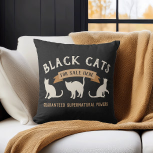 Coussin Chats noirs Vintages d'Halloween