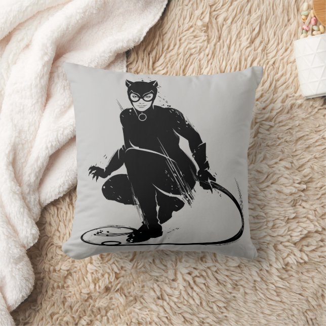 Coussin Chatte Encre Brosse Pose (Couverture)
