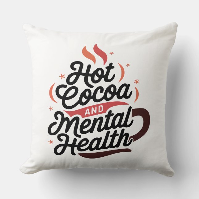 Coussin Chaud cacao et santé mentale Personnalisé (Recto)