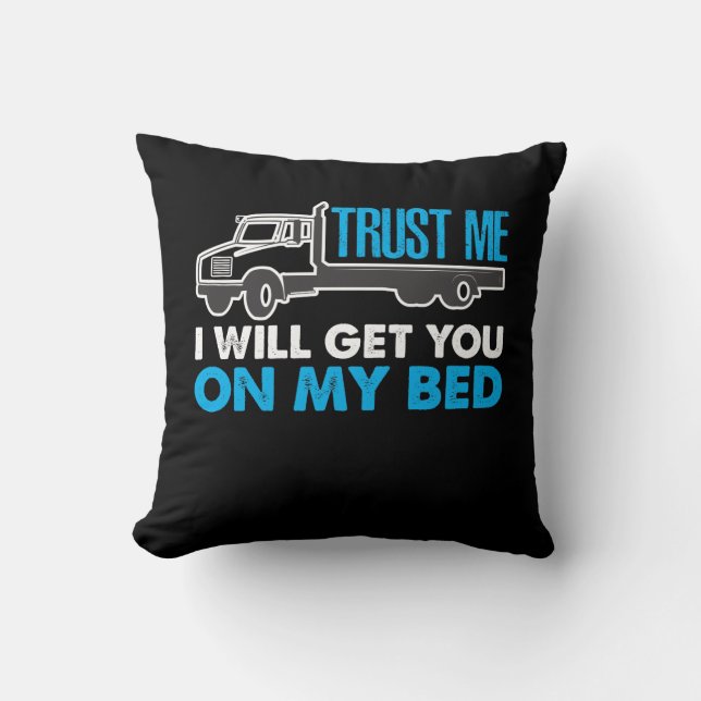 Coussin Chauffeur de camion amusant Trucker papa (Recto)