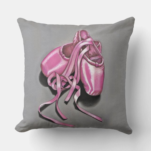 Coussin Chaussures en Ballon Rose (Recto)