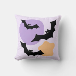 Coussin Chauve-souris déplaisante Noire Halloween Nuit Vio