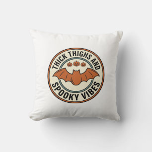 Coussin Chauve-souris d'Halloween Cuisses Épaisses Vibes S