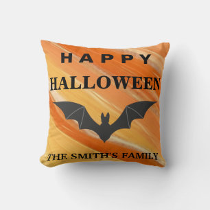Coussin Chauve-souris Halloween personnalisée de bonne hum