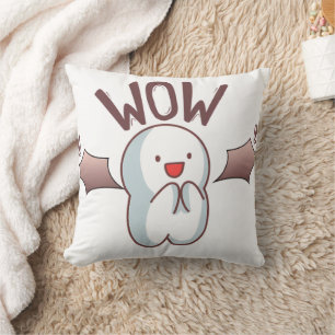 Coussin Chauve-souris mignonne WOW