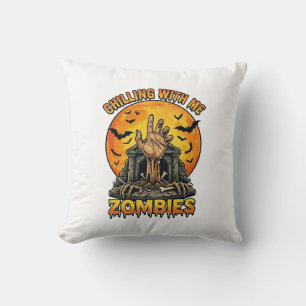 Coussin Chauves-souris de pleine lune de pierre tombale de