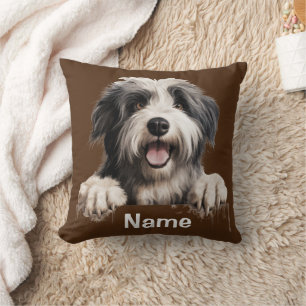Coussin Cheepdog Chien Chien Chien Chien Face Jeter Oreill
