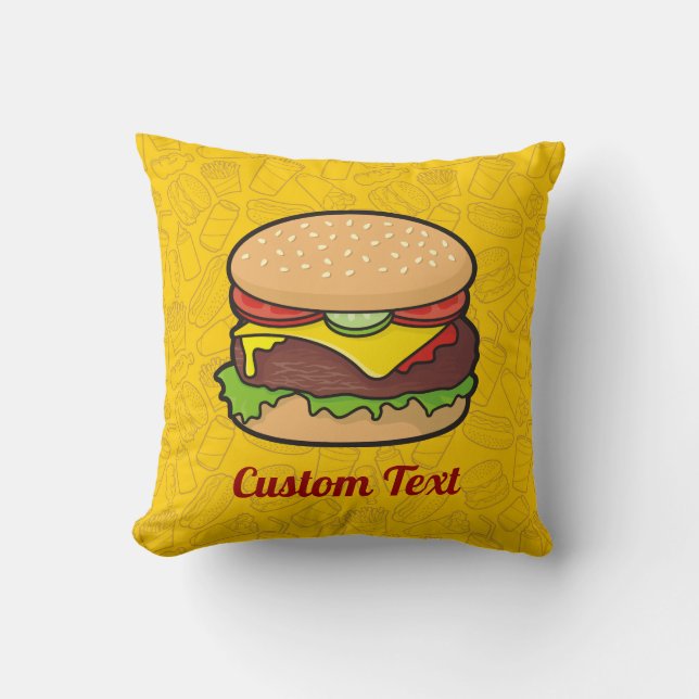 Coussin Cheeseburger Jeu d'oreiller (Recto)