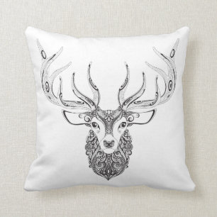 Coussin Chef à cornes inspiré de cerfs communs