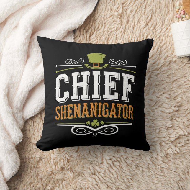 Coussin Chef rétro Shenanigator Lucky Leprechaun Casquette (Couverture)