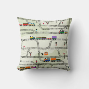 Coussin Chemin de fer pour enfants : Funny Motif sans cout