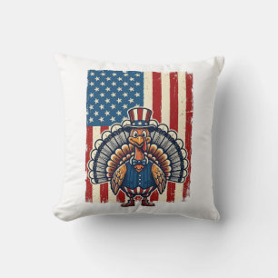 Coussin Chemise à gravure vintage avec drapeau de la Turqu