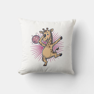 Coussin Chemise à gravure vintage Boule disco Girafe dansa