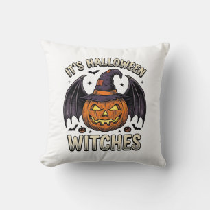 Coussin Chemise Chauve-Souris Vintage Citrouille Sorcière