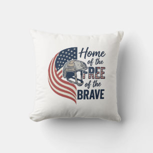 Coussin Chemise de casque patriotique de la maison libre c