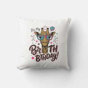 Coussin Chemise de fête avec gravure vintage pour annivers