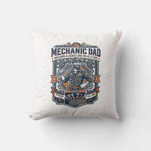 Coussin Chemise de Mécanicien de la Fête des Pères Papa Dr