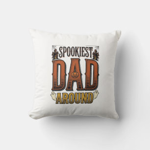 Coussin Chemise de papa Halloween Père effrayant Gravure v