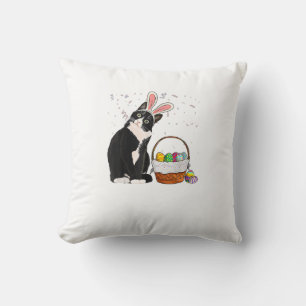Coussin Chemise de Pâques Chat Lapin Oreilles Œufs Hommes