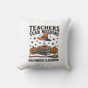 Coussin Chemise de professeur Halloween avec livres de sor