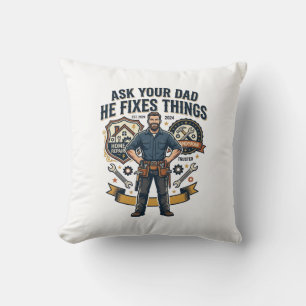 Coussin Chemise de réparation de papa de la fête des pères