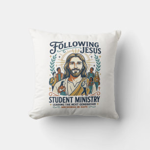 Coussin Chemise de style camp de jeunesse Merch Jesus Chur