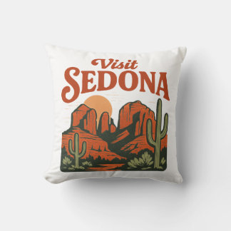 Coussin Chemise de voyage vintage "Visitez Sedona" dans le