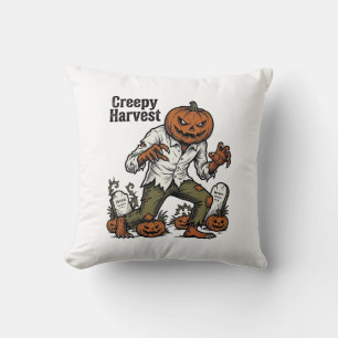 Coussin Chemise Halloween Vintage Monstre Tête de Citrouil