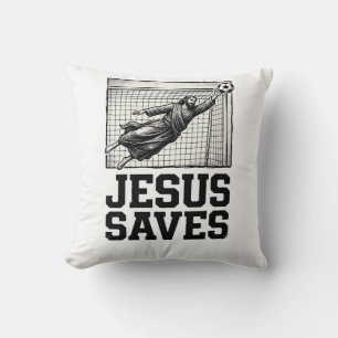 Coussin Chemise Jésus Sauve Gardien de Football Gravure Vi
