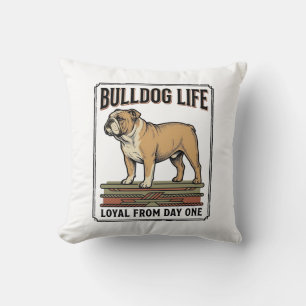 Coussin Chemise pour amateur de Bouledogue Art de chien gr