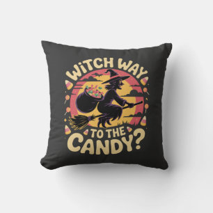 Coussin Chemise T-shirt Halloween sorcière pour bonbons