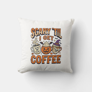 Coussin Chemise vintage Halloween Café Épouvantable jusqu'