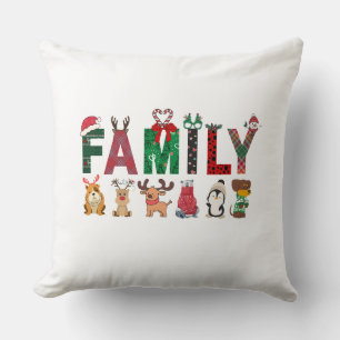 Coussin Chemises de Noël assorties pour la famille tenue