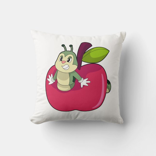Coussin Chenille Pomme (Recto)